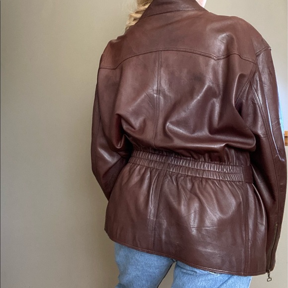 Brown Leather Jacket - Picture 5 of 9